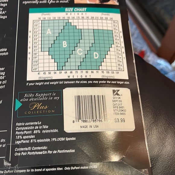 Bought a few years ago but never opened. Jaclyn Smith Silky Support Panty Hose - Picture 8 of 11